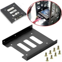Bracket SSD / Caddy Hardisk Logam HDD 2.5\ ke PC 3.5\" Braket Wadah SSD"