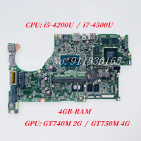 DAZRQMB18F0 For Acer Aspire V5-573G V5-473G V5-573P V7-482PG V5-473P V7-582PG Laptop Motherboard With i5 i7 CPU GT750M/740M GPU