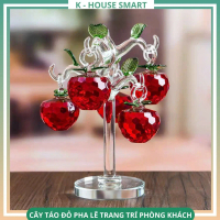 Cây táo pha lê trang trí phòng khách K House Smart tượng trưng cho may mắn, tài lộc, thành công và b