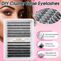 Bulu Mata Palsu Kapasiti Tinggi, Kluster Halus dan Semula Jadi, 8 mm & 16 mm, DIY Sambungan Bulu Mat