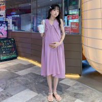 Maternity Summer Dress Maternity Dress Summer Dress New Korean Fashion Loose Sleeveless Maternity Dr