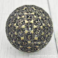 LZD 100 Surface Metal Dice D100 Hollow out TRPG Dungeons and Dragons COC Running Group Board Game DN