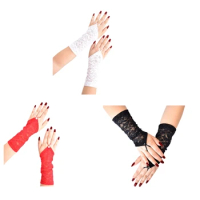 Evening Dress Gloves for Women Lady Fingerless Gloves Proms Dress up Flapper Gloves 1920s Theme Gloves