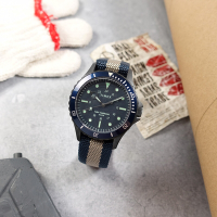 TIMEX 天美時 / 經典系列 復古潮流 防水100米 尼龍手錶-藍x黑框/41mm