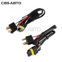 CBS ABTO 2pcs 1V1 H4 BI-Xenon wire HID Xenon Auto Motor Headlamp Light Relay Wiring Harness Cable Wire for Car Headlight Socket