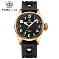 STEELDIVE SD1940SV 39mm Bronze Case 200M Water Resistant Super Luminous NH35 Automatic Movement Mens Diving Seiko Watches Reloj