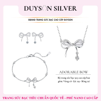 Trang sức bạc 925 nữ hình chiếc nơ Duyson Silver, dây chuyền - vòng tay - khuyên tai bạc nữ dễ thươn