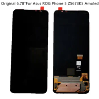 6.78"For Asus ROG Phone 5 ZS673KS Amoled LCD Display +Touch Screen Digitizer Assembly For ROG 5S Pro 5 Display Repair Parts
