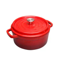 Cast iron soup pot 22/24/26cm thick cast iron cooker enamel pot cooker universal