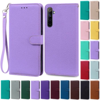 For Realme 6 6S Case Silicone Cover Leather Flip Wallet Case For Realme 6 Pro Case For Realme6 Realme 6 Pro 6S 6i Phone Cover