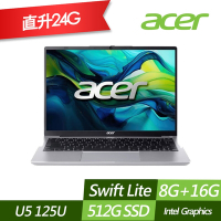 ACER 宏碁 SFL14-51M-50W8 14吋效能筆電 (Ultra 5 125U/8G+16G/512G PCIe SSD/Win11/特仕版)