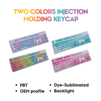 Mechanical Keyboard PBT Keycaps OEM Profile 104 Keys with Backlight for Cherry GK61 Anne Pro 2 SK61 PC Gamer