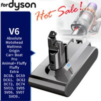 21.6V Vacuum Cleaner Battery for Dyson V6 V7 V8 V10 Series SV12 DC62 SV11 sv10 Handheld Vacuum Cleaner Spare Replacement battery