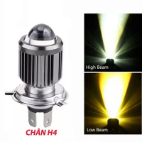 Đèn Pha Bi Cầu Mini H4 2 Mầu Xe Máy Cos Vàng Pha Trắng M3MINI bi  cầu  mini