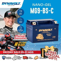 DYNAVOLT Aki Motor YAMAHA T-Max 500, dll | Nano-Gel MG9-BS-C | 9 AH 260 CCA