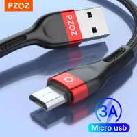 PZOZ Micro USB Cable Fast Charging Data Cord 2M 3M For Samsung S7 Xiaomi Redmi Note 5 Pro Android Mobile Phone MicroUSB Charger