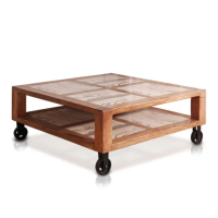 【ALMI】DOCKER VINTAGE-COFFEE TABLE WITH WHEELS附輪咖啡桌(茶几)