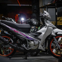 Mẫu Tem Rời Yaz 125i - Màu Xám Bạc Đen - Chất Liệu Decal 3 Lớp
