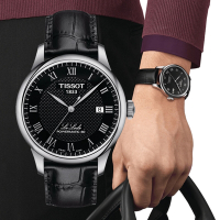 TISSOT天梭 官方授權 力洛克系列機械腕錶-黑 禮物推薦 畢業禮物 39mm/T0064071605300