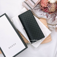 歐美代購 台灣現貨 Gucci 男款薄長夾 兩折薄長夾【送禮精選★APP下單點數4倍送】