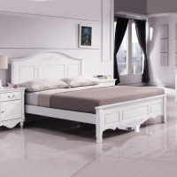 Boden-茉莉森6尺雙人加大法式歐風白色床架(不含床墊)