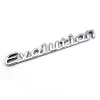 3D car rear truck cover EVOLUTION X letter Badge Emblem nameplate car sticker For MITSUBISHI Lancer