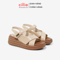 Giày Sandal Bánh Mì Nữ Cillie Quai Chéo Năng Động Đế Bằng 5cm SD29