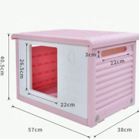 Luxury Dog House Series Outdoor Usage Large Size Removable Rainproof Plastic Dog House With Door