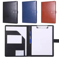 PU Leather Business Card Holder Writing Pads Document Case Manager Clip A4 Clipboard Folder Business Folder A4 File Folder