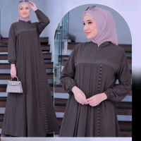 AZZAHRA DRESS GAMIS MEWAH CRINKLE MUTIARA TERBARU