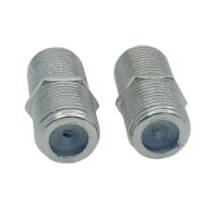 10Pcs F Type Coupler Female to Female Barrel TV Antenna RF Connector Nickel F/F RG6 Jack Cable Extension Coaxia Joiner Adapter