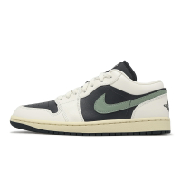 Nike 休閒鞋 Wmns Air Jordan 1 Low Jade Smoke 女鞋 米白 黑 綠 AJ1 DC0774-001