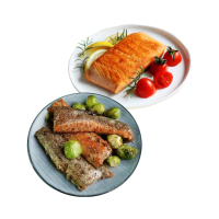 【築地一番鮮】鮭魚菲力肚條3包+鮭魚清肉排3包(肚條300g+清肉排225g)