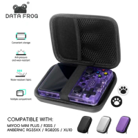 Data Frog Protable Bag for RG35XX Plus Case for ANBERNIC RG35XX Cover Case for R35S RGB20S Accessories for Miyoo mini Plus