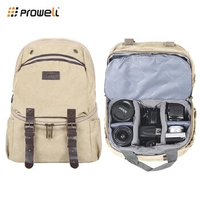 Prowell Camera Backpack Bags Canvas Leisure Multifunctional photography Backpack Bag Travel Camera Backpack For Canon Sony Nikon