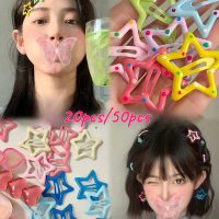 20/50 pcs Jepit Rambut Bintang Korea kaleng / Jepit Rambut Bintang Berwarna-warni / Aksesori Rambut 