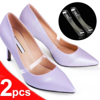 2Pcs Shoe Accessories Invisible Elastic Silicone Transparent Shoelaces For High Heel Shoes Clear Shoe Laces Shoelace Straps