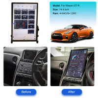 14.4" Tesla Style For Nissan GTR R35 Smart 2009-2019 Car Radio DVD Multimedia Video Player Stereo Auto GPS Navigation Carplay 5G