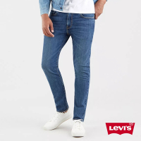 Levis 男款 上寬下窄 512低腰修身窄管牛仔褲 / 精工中藍染水洗 / 彈性布料
