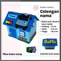 Celengan Karakter Custom Nama Anak Bisa Buka Tutup Terbuat Dari Kain Flanel Bagus Untuk Kado Souveni
