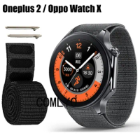For Oneplus watch 2 / OPPO Watch X Band Strap Hook&amp;Look Nylon Belt Women Men Watchband