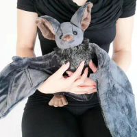New Bat Plush Toys Boneka Bulu Hewan Mainan Lembut Bantal Hewan Lucu Halloween Mainan Kelelawar Besar Untuk Anak-anak Gift