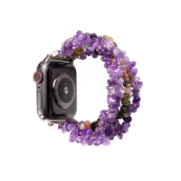 Purple crystal band for apple watch 7 SE 6 5 4 3 38mm 42mm Strap Lightweight Comfort band iwatch series 5 40mm 44mm 41mm 45mm