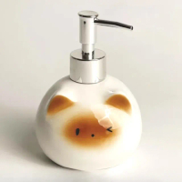 【烤焦wink】暹羅貓咪陶瓷按壓瓶(洗手液瓶子 沐浴露 乳液瓶 洗髮精 沐浴乳 分裝瓶 護髮乳)