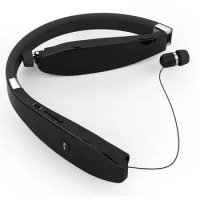 New Sweatproof Wireless Earphone Stereo NeckBand Foldable Headphones Bluetooth Retractable Earbuds For LG PK HBS900 HBS730