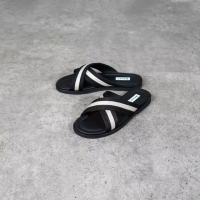 BALLY Sandal BALLY GYLLU BAND STRIPE WHITE BLACK STRAP SANDAL 100% ORIGINAL