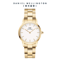 Daniel Wellington DW 手錶 Iconic Link 28/32mm精鋼錶-香檳金-白錶盤 DW00100565 DW00100567
