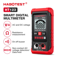 HABOTEST HT123 Digital Multimeter AC/DC Voltage Resistance Continuity Measurement Tester NCV Smart M