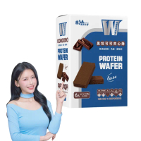 【義美生醫】W PROTEIN夾心酥-黑炫可可 40g*6包/盒(40g*6包/盒；高蛋白點心、運動前後、餅乾)
