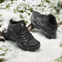 Skechers Original Men Shoes D'LITES Outdoor Sport Hiking Sneakers Non Slip shock-absorbing Platform Flats Leather Trekking Shoes